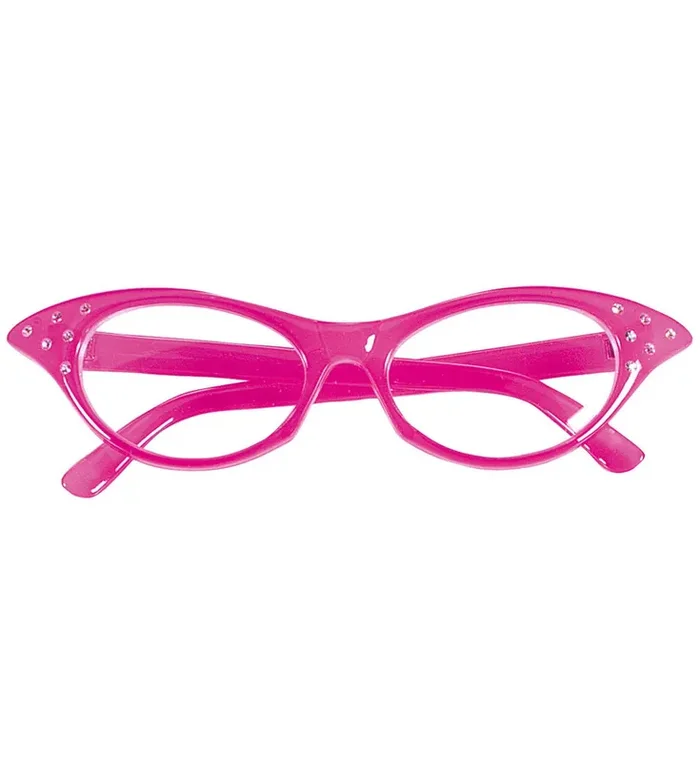 50er Jahre Pinke Brille Mit Strass