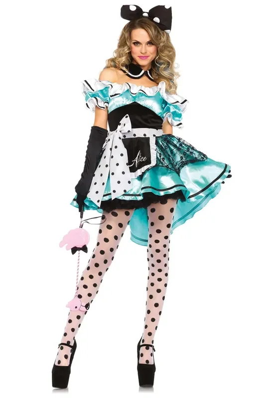 50s Alice Jurk Met Stippen Vrouw