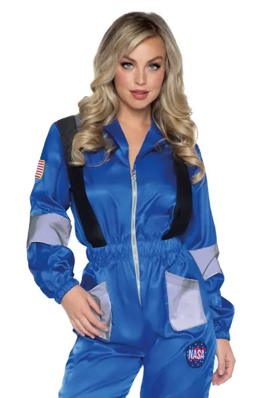 80er Jahre Blue Space Explorer Damenkostüm