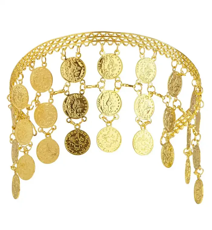 Arabisches Münzen-Kopfschmuck Gold