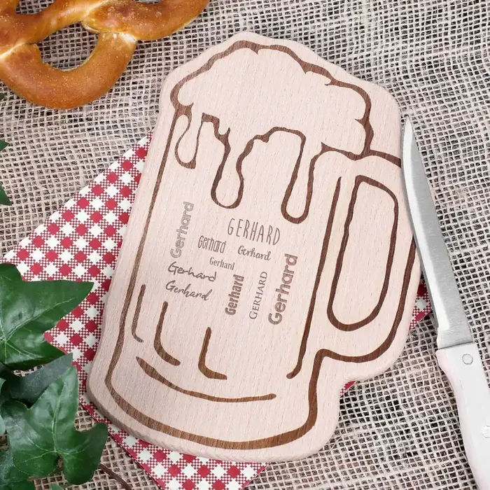 Bierbrettchen mit Namensgravur für Männer