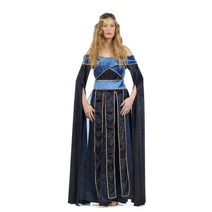 Blaue Mittelalterliche Herzogin Henrike Von Magn. Damenkostüm