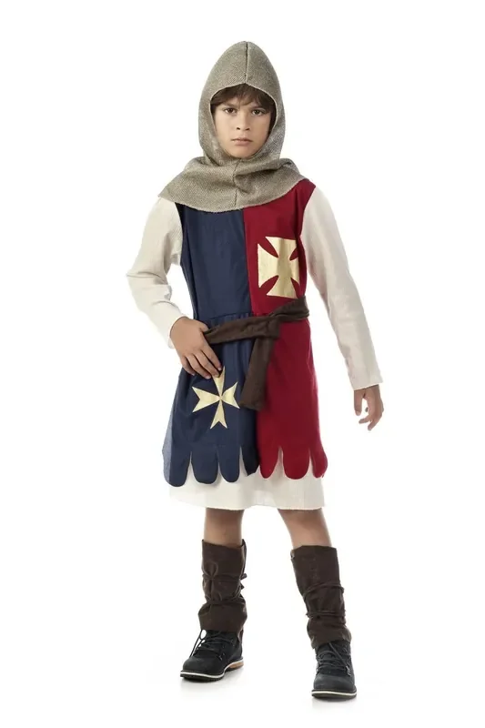 Brutaler Mittelalterlicher Kreuzritter Kostüm für Jungen