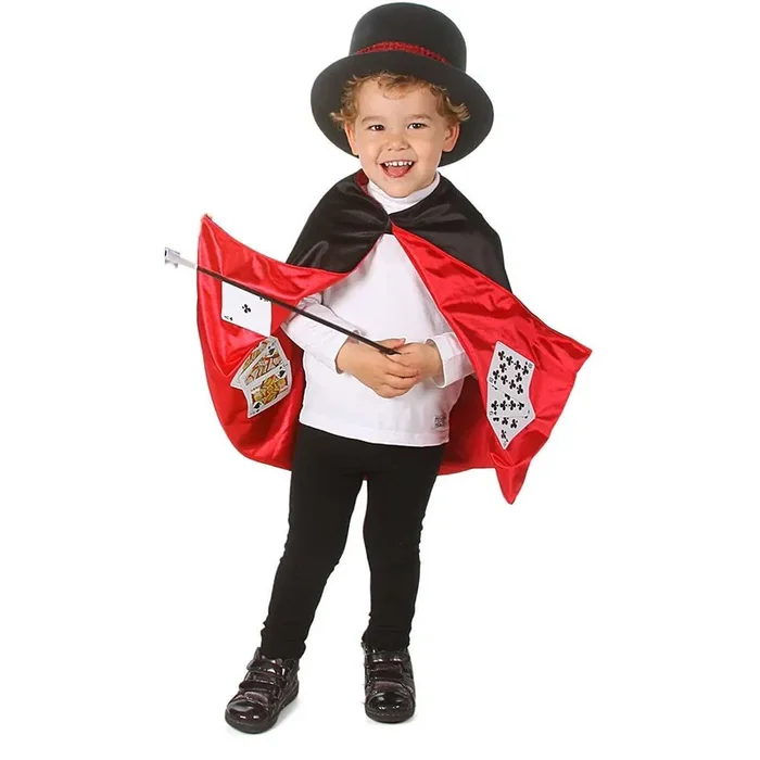 Cape Magician Mit Kartenfutter Spielen Kostüm für Kinder