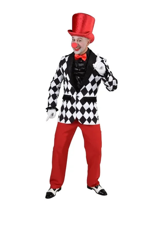 Colbert Grote Ruit Circus Pierrot Herren