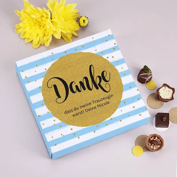 Danke Pralinen mit Ihrem persönlichen Text, 100g Lindt Mini-Pralinés