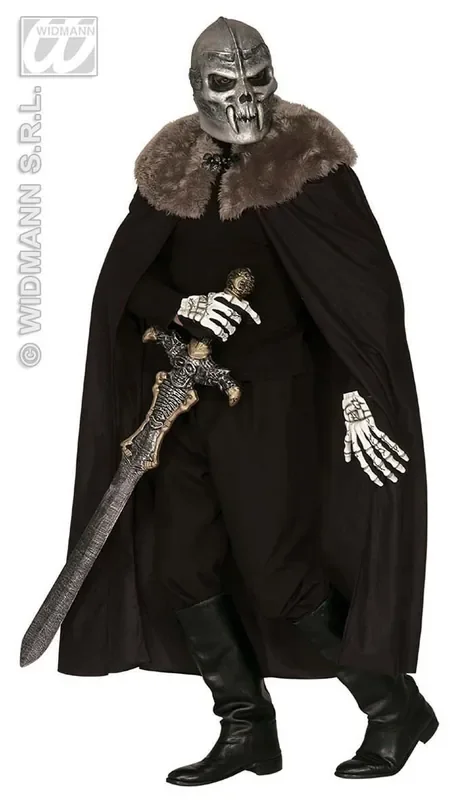 Gevechtscape Zwart Met Bonte Kraag Kostuum