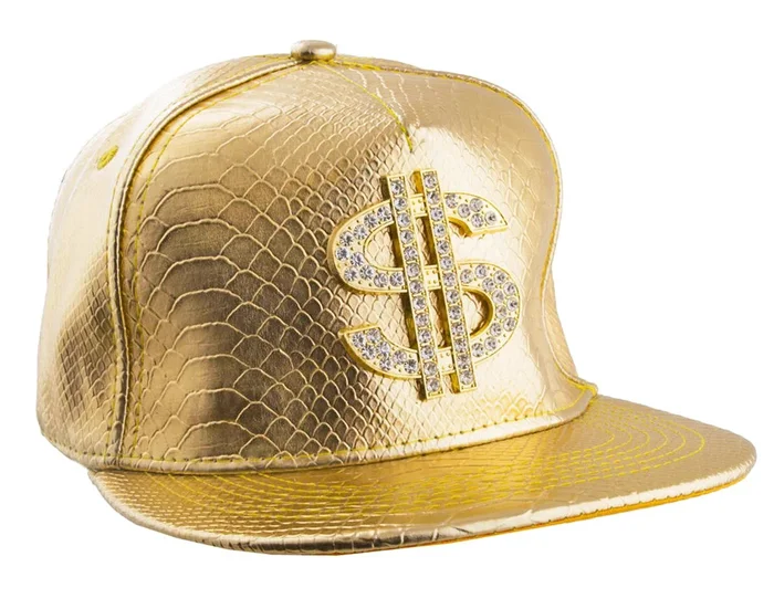 Goldenes Basecap mit Dollar Zeichen