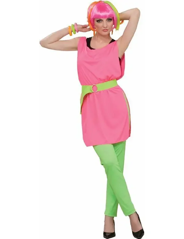 Jaren 80 Roze Jurk Vrouw