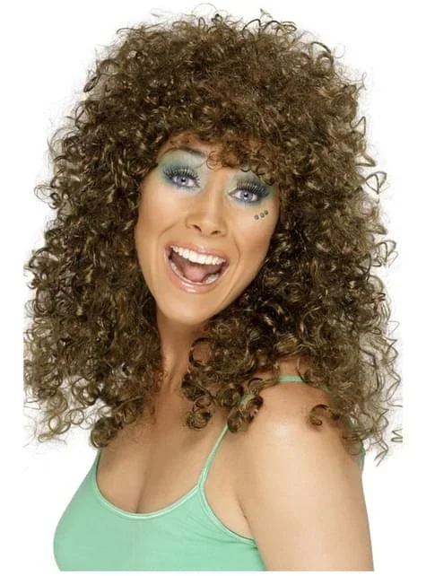 Locken Perücke Braun