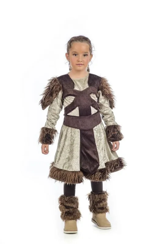 Luxe Deense Viking Freja Meisje Kostuum