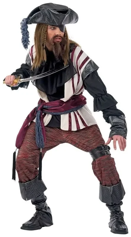 Luxuriöser Schatzstecher Pirat Fabian Herrenkostüm