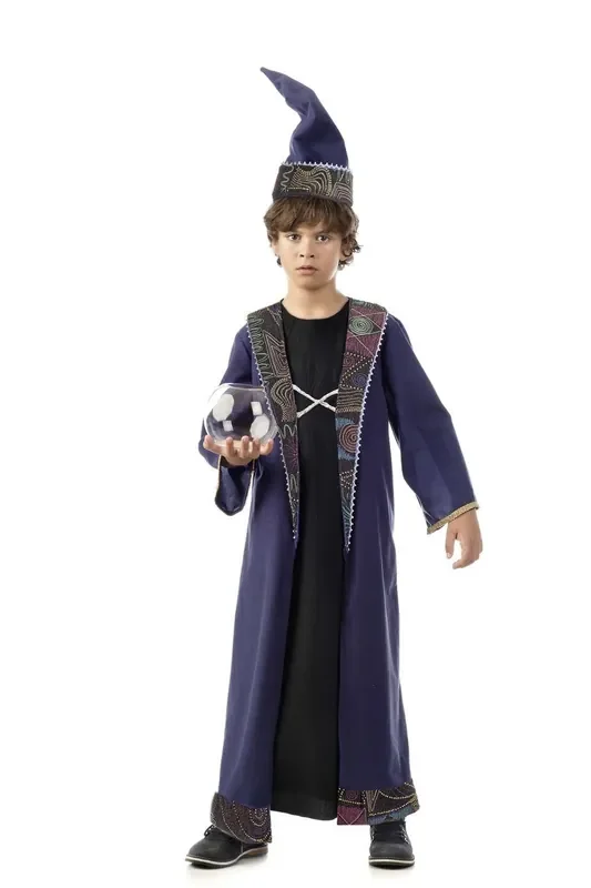 Mächtiger Zauberer Hogwarts Merlin Kostüm für Jungen