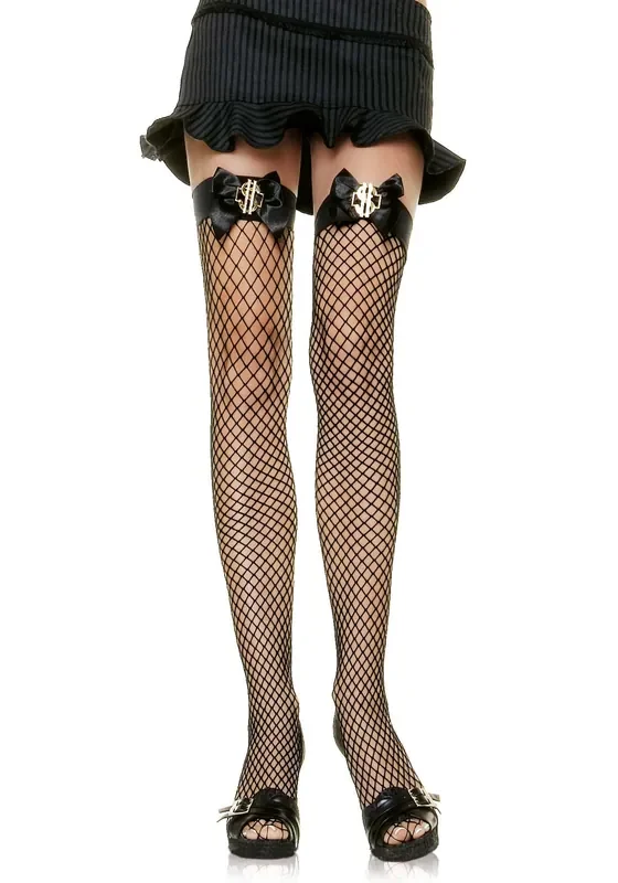 Netzstrumpfhosestrümpfe Mit Bug Und Dollarskind Oben