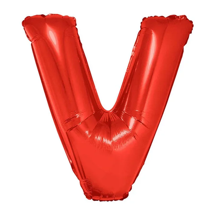 Riesenbuchstabe V Rot