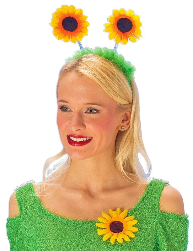 Sonnenblumen Haarreif | Party Zubehör Kostüm Gärtner Clown