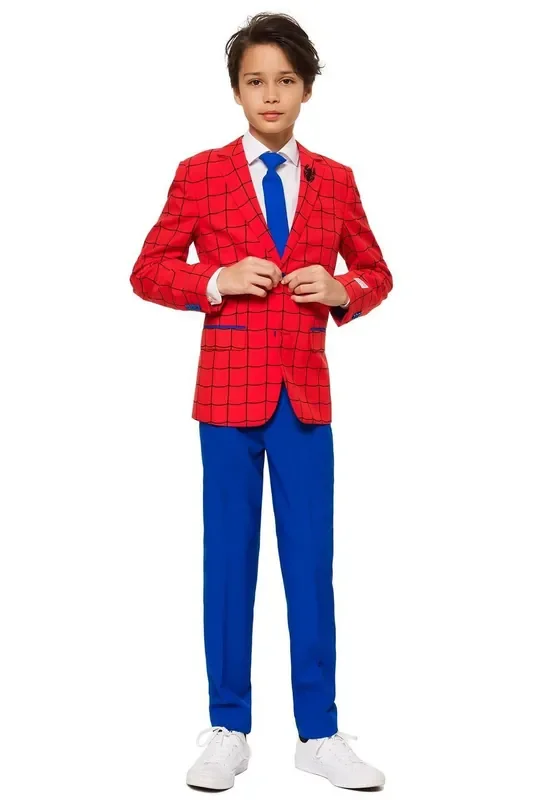 Spiderman Op Zakenreis Superheld Tiener Jongen Kostuum