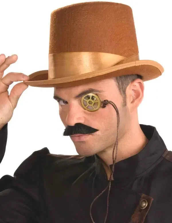 Steampunk Hoed (Bruin Met Goud)