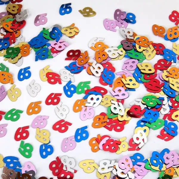 Zahlenkonfetti 65