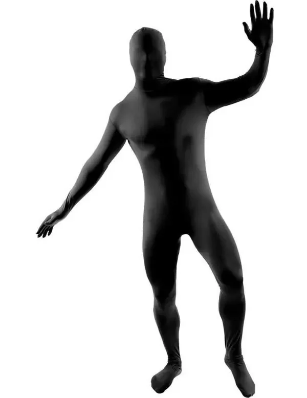 Zweiter Hautanzug Schwarzes Kostüm Unisex