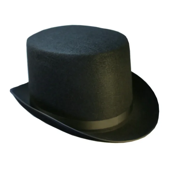 Zylinder schwarz 13 cm hoch KW 59-61 cm Kostüm-Zubehör für Erwachsene