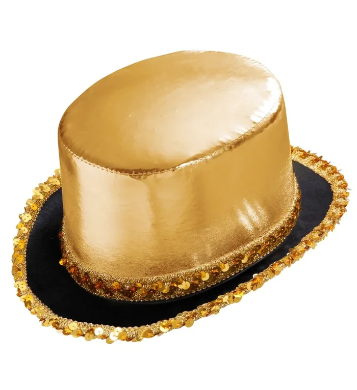 Zylinder Showtime mit Pailletten | Gold